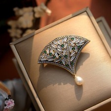 Broche doré dentelle - doré,
