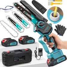 Mini tronçonneuse VIWKO 6" 1000W brushless 2 batteries 3 chaînes jardin Makita