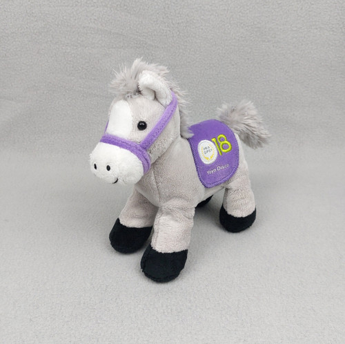 Peluche doudou cheval gris
