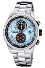 FESTINA Montre Chronographe Pour Homme Acier/Bleu Clair Chrono F20694/2
