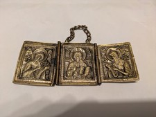 Triptyque de voyage orthodoxe russe Ancien 