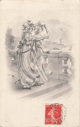 Illustree jeunes filles - cp,