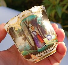Tasse porcelaine Empire russe peinte à la main antique Russian porcelain cup 19e