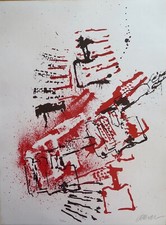 Arman- Le Chalumeau 1971- Lithographie signée et numérotée au crayon