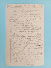 CPA, GUERRE, Lettre Poilu 1914