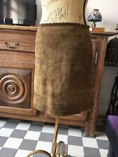 Jupe En Cuir Authentique Daim