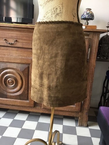 Jupe cuir authentique - jupe,