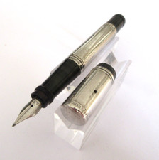 STYLO PLUME SAFETY EN ARGENT DE COLLECTION MARQUE UNIC FRANCAISE P207