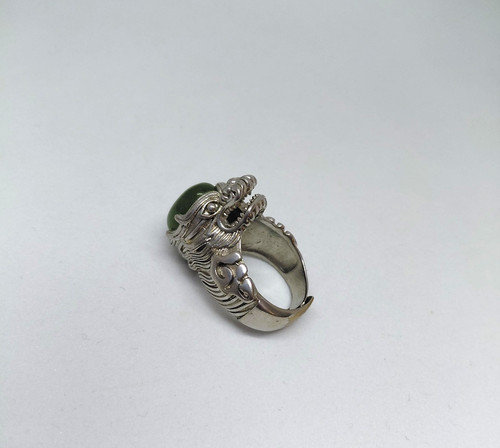 Bague loup jade ajustable t62 - bague,