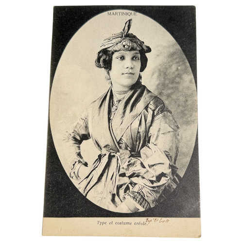 Cpa martinique femme costume - cpa,