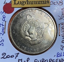 Jeton Touristique Zooparc de Beauval -Tigre 2007 Arthus Bertrand