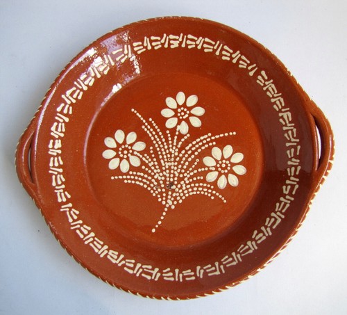 Plat anses poterie - plat,