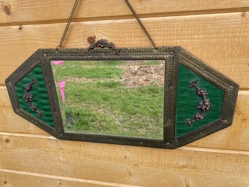 Ancien miroir bois et - miroir,
