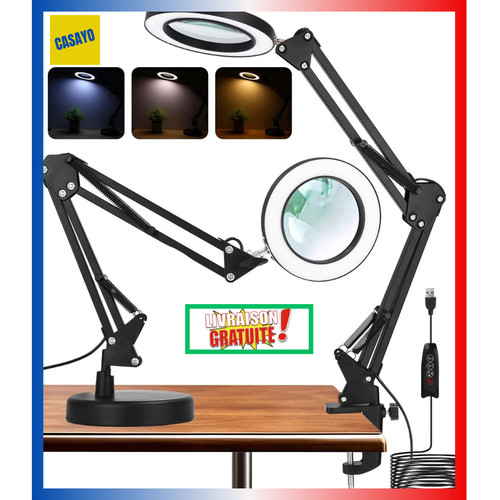 Lampe loupe bureau led 10x - bureau,