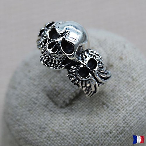 Bague tête mort - bague, argent