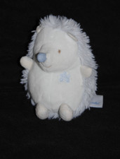 Doudou herisson bleu blanc TARTINE ET CHOCOLAT Ptisenbon peluche 12 cm petit