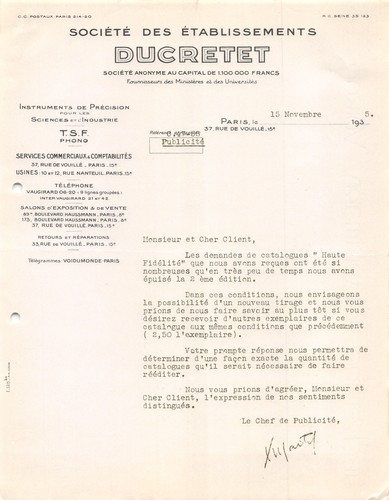 Facture 1935 societe - ,