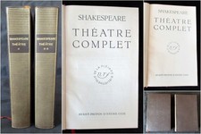 La PLEIADE N°50 & 51. W. Shakespeare "Théâtre Complet I & II". 1952.