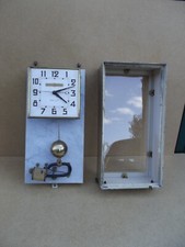 ancienne pendule murale Brillie éléctrique industriel loft art déco