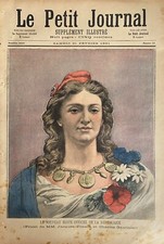 LE PETIT JOURNAL 1891 NOUVEAU BUSTE DE LA REPÜBLIQUE -LES MORPHINEES DE MOREAU
