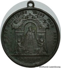 G1865 Médaille Notre Dame de Fourvières Lyon 1859 Madonna Maria -> Faire Offre