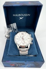 Montre Mauboussin Un Homme Une Vie chronographe quartz, bracelet en acier 316L,