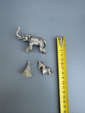 PEWTER Elephant /poney- 1" Metal Miniature Animal Figurine En Étain