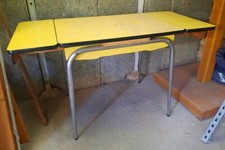 Table Formica jaune vintage 70