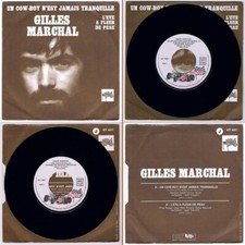 GILLES MARCHAL-45t SP-UN COW-BOY N’EST JAMAIS TRANQUILLE-MOTORS MT 4027-SACEM 72