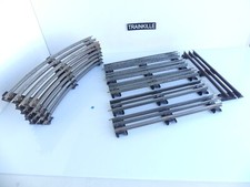 (2) HORNBY ECHELLE O / 12 RAILS AVEC DEVERS 6 COURBES RAYON 65 CM 6 DROITS 26 CM