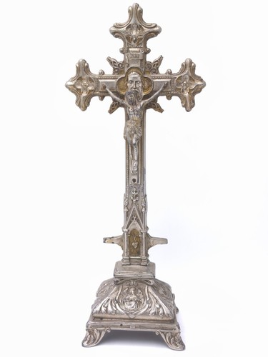 Ancien crucifix autel - crucifix, d'autel