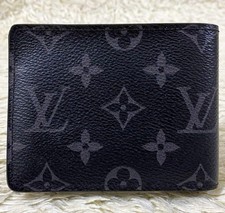 Portefeuille Louis Vuitton Monogram Eclipse Portefeuille Porte Carte Mince Noir