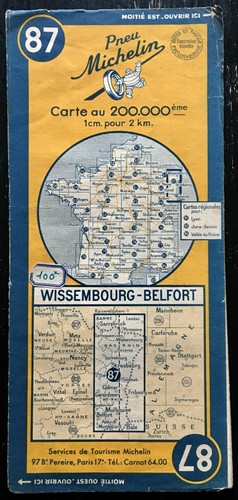 Carte michelin ancienne - carte,
