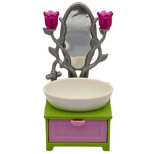 Playmobil lavabo rose/vert miroir lanternes médiévales château princesse