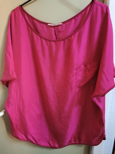 Blouse 100 soie rose - blouse, %
