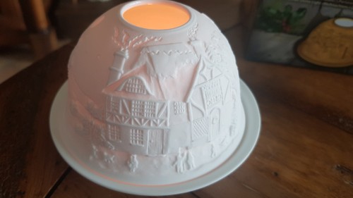 Bougeoir biscuit porcelaine