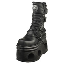 New Rock Metallic M-373-s94 Mixte adulte Noir Bottes Bottines