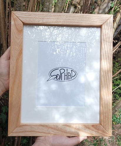 Cadre artisanal frêne - cadre, en