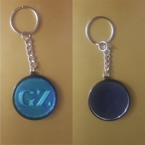 Porte clé initial miroir - porte,