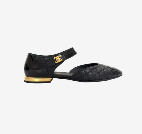 Chanel ballerines cuir - en,