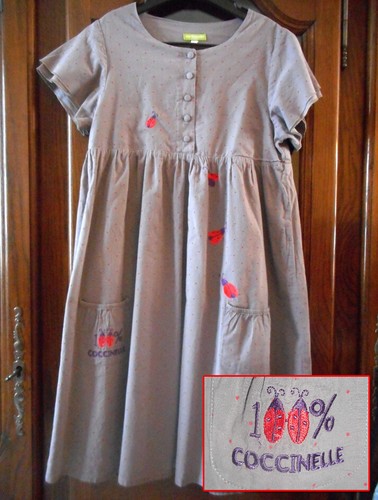 Robe ans vertbaudet grise - 10,