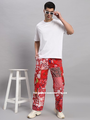 Homme coton patchwork - coton, pantalon