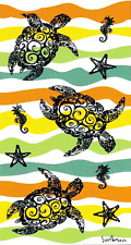DRAP DE BAIN, SERVIETTE DE PLAGE - TORTUES - MICROFIBRE 75X150 cm C.28 23