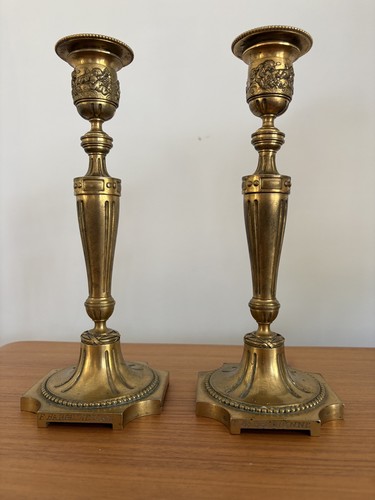 Paire flambeaux bronze - flambeaux, en