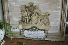 Porte courrier ancien carton grand chromo découpis personnages publicitaire