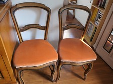 Paire de chaises velours anciennes Louis Philippe