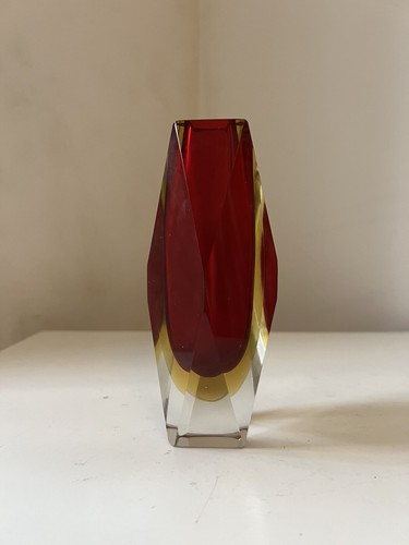 Vase verre facettes murano - facettes,