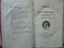 CODE DE PROCEDURE CIVILE + FORMULAIRE DU CODE, 1806/1807.