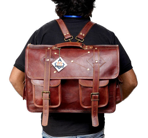 Sac besace cuir fait main - sac, en