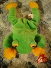 TY BEANIE BABIES FROG WITH TAG